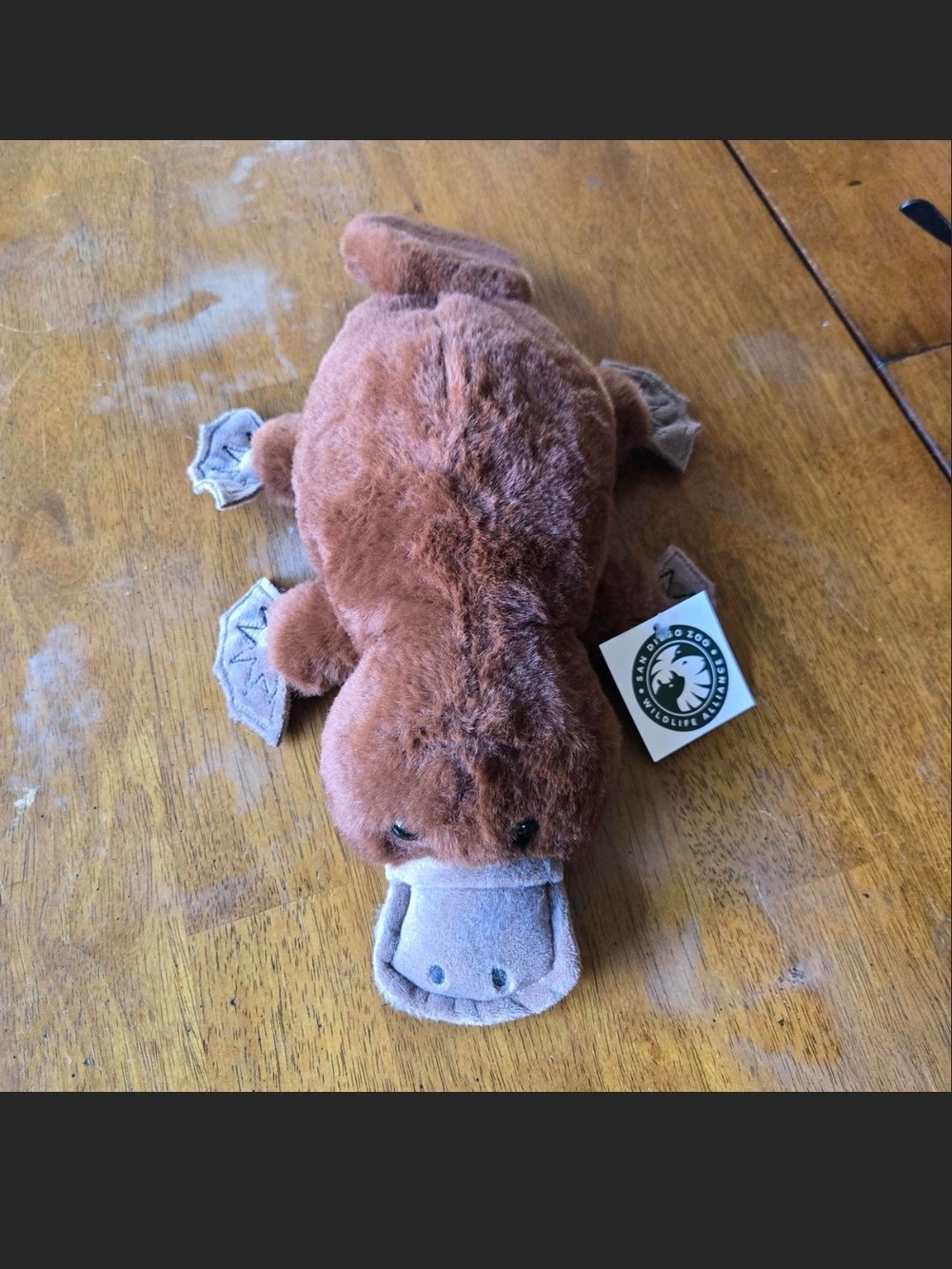 San Diego Zoo Soft Brown Plush Platypus Plush